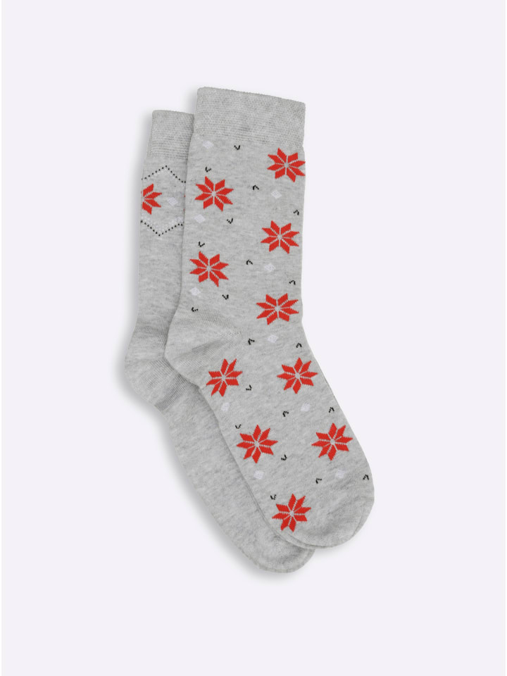 Damen-Socken in grau-meliert