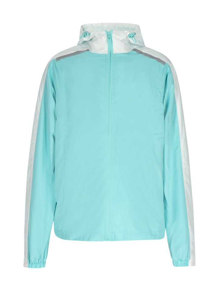 Herren Jacke in Türkis Weiss