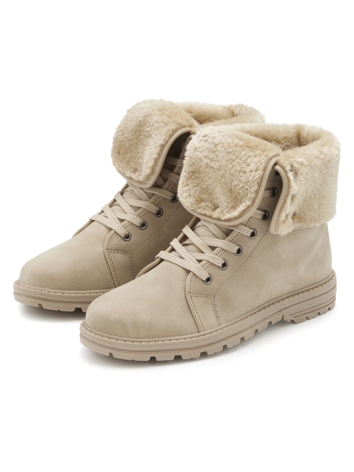 Stiefelette in beige