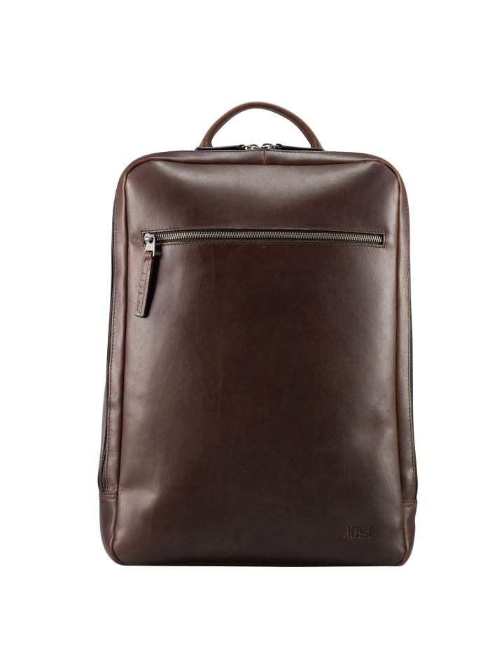 Lund Daypack Leder 42 cm Laptopfach braun