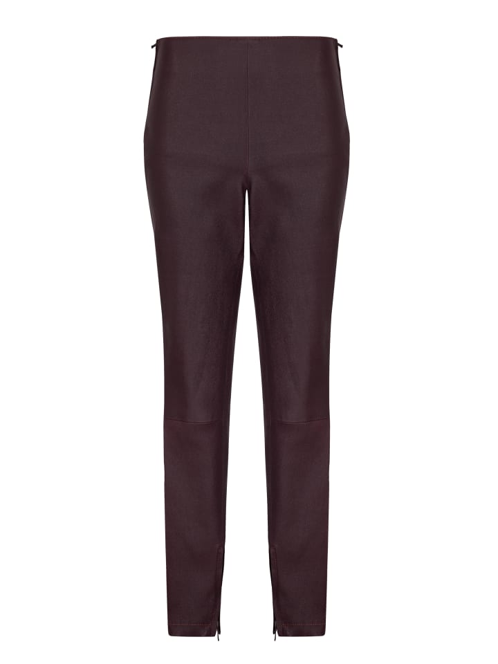 Leder Hose in Bordeaux