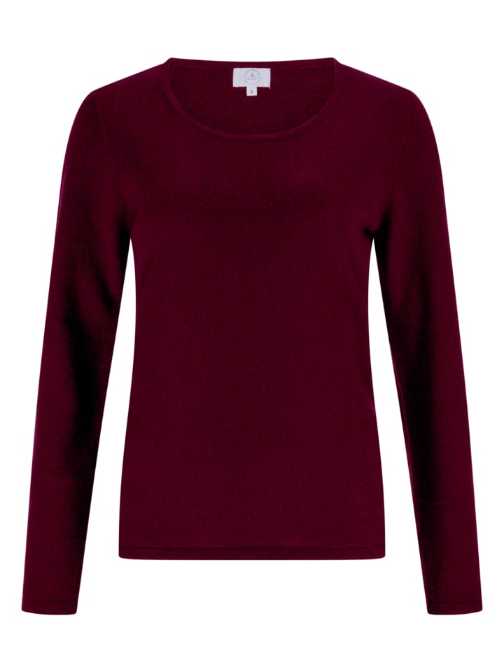 Rundhals Pullover in Rouge Noir