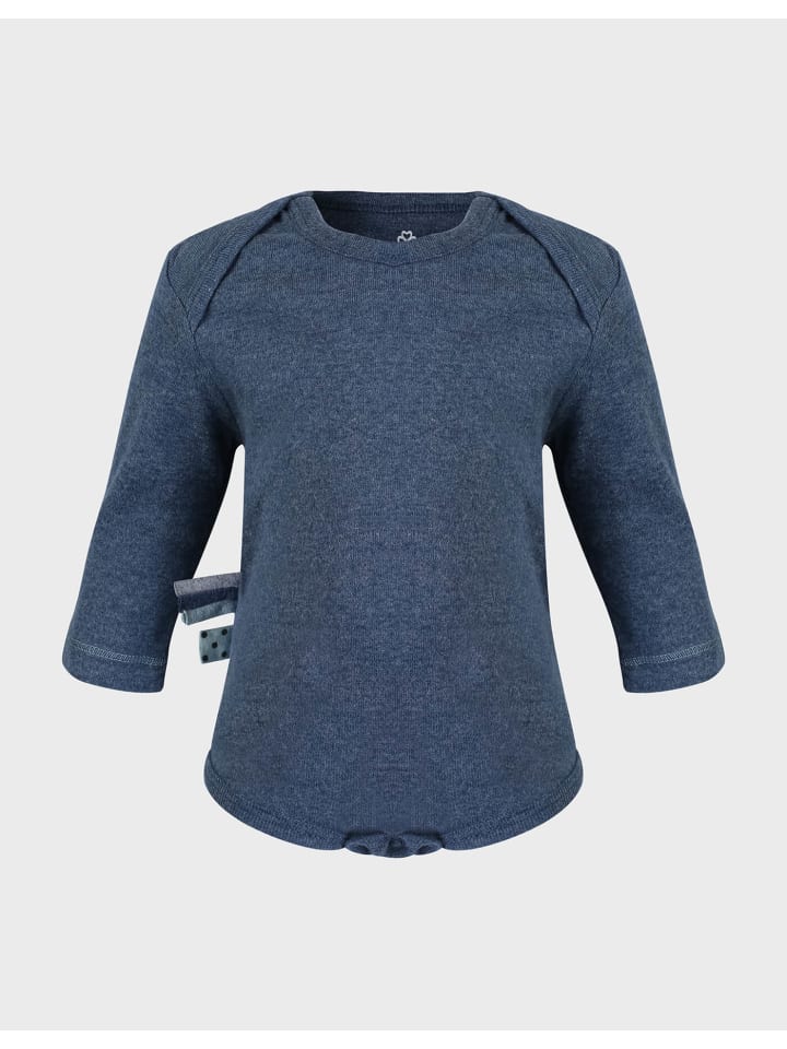 Baby Langarmbody in Indigo Melange