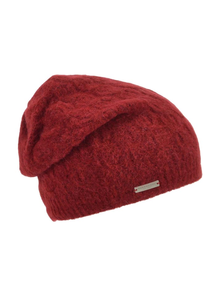 Strickmütze in rot