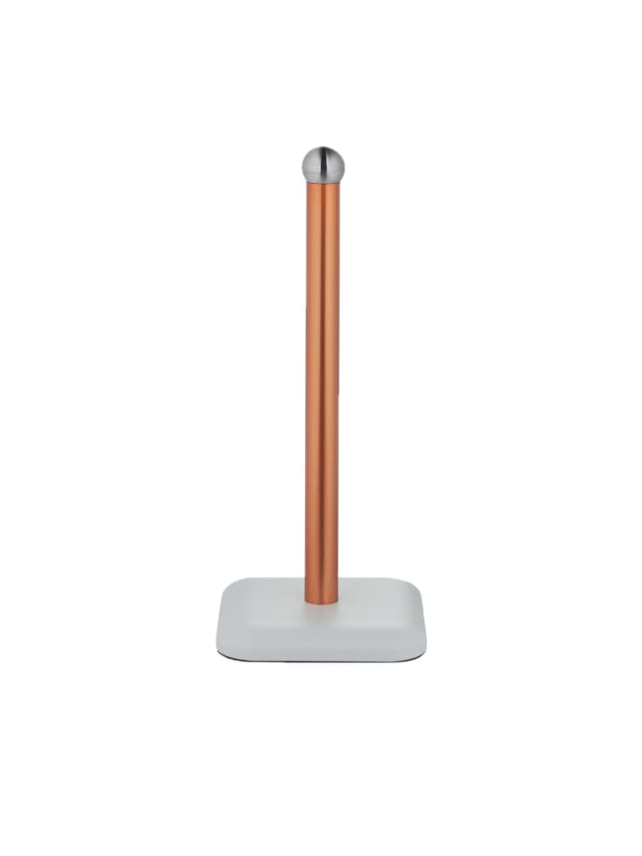 Küchenrollenhalter in Weiß/ Kupfer - (B)15 x (H)36 x (T)15 cm