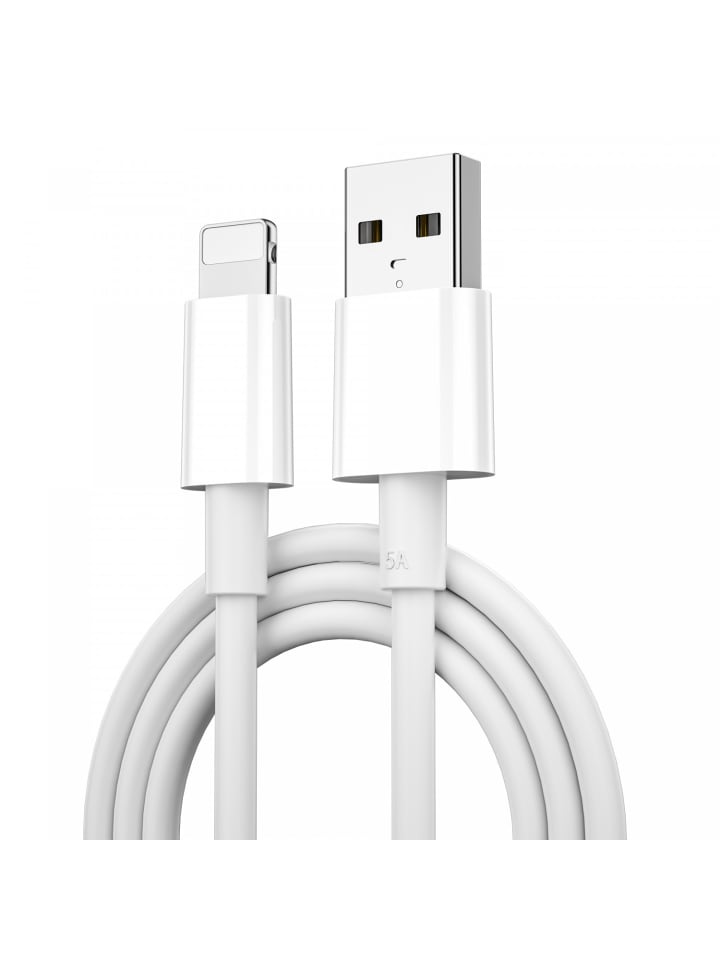 Ladekabel WIWU Kabel C006 USB - kompatibel mit iPhone 1,2 m 2,4A weiß in Weiß
