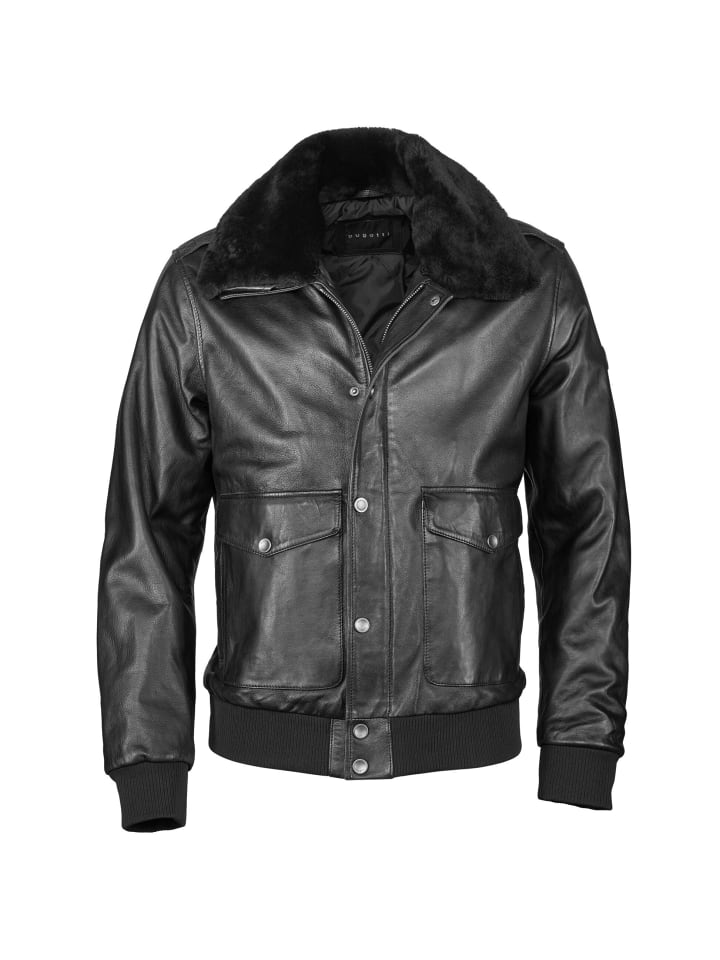 Lederjacke BUWALES in Schwarz
