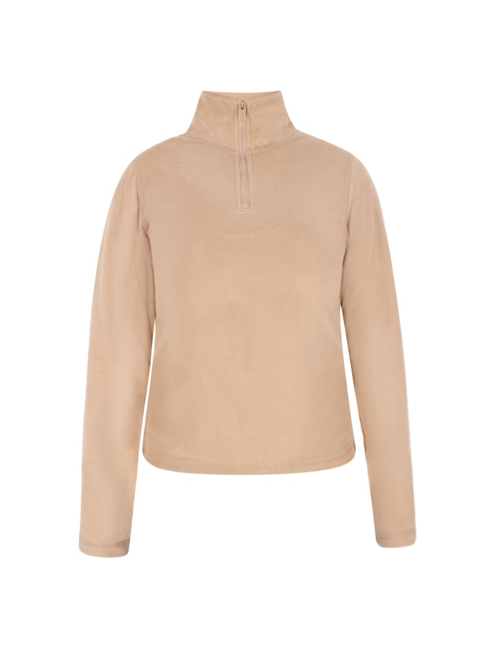 Damen Fleecepullover in Beige