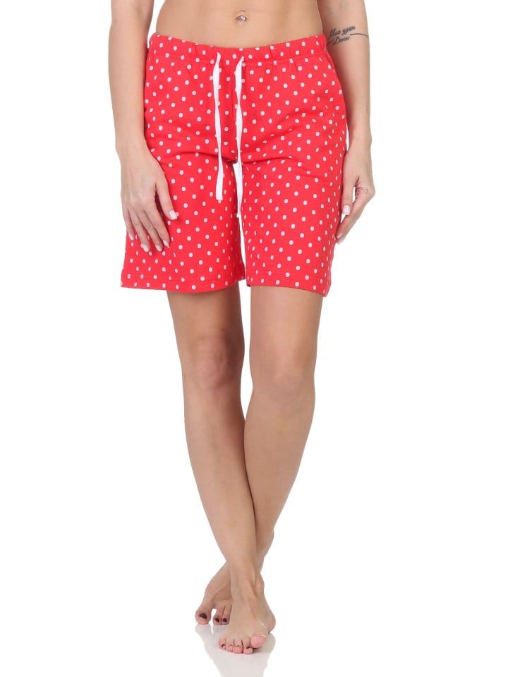 Damen Shorty Schlafanzug Pyjama Hose kurz Mix & Match in pink