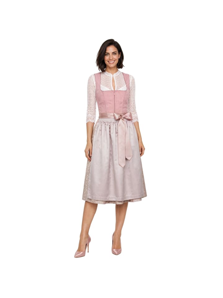 Midi-Dirndl Linah in beige/rosa