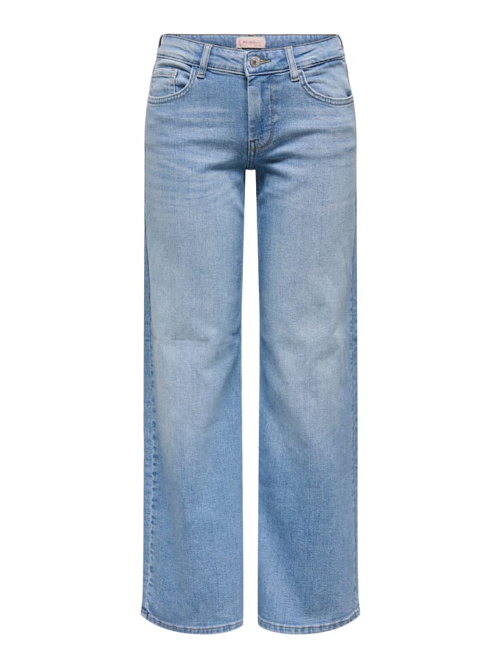 Jeans mit weitem Bein in Light Blue Denim