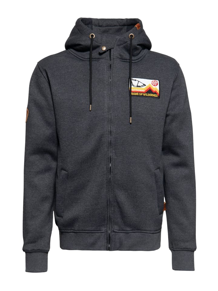 King Kerosin Outdoor Sweatjacke K.K. Adventure Gear - Frame of Wilderness in grau