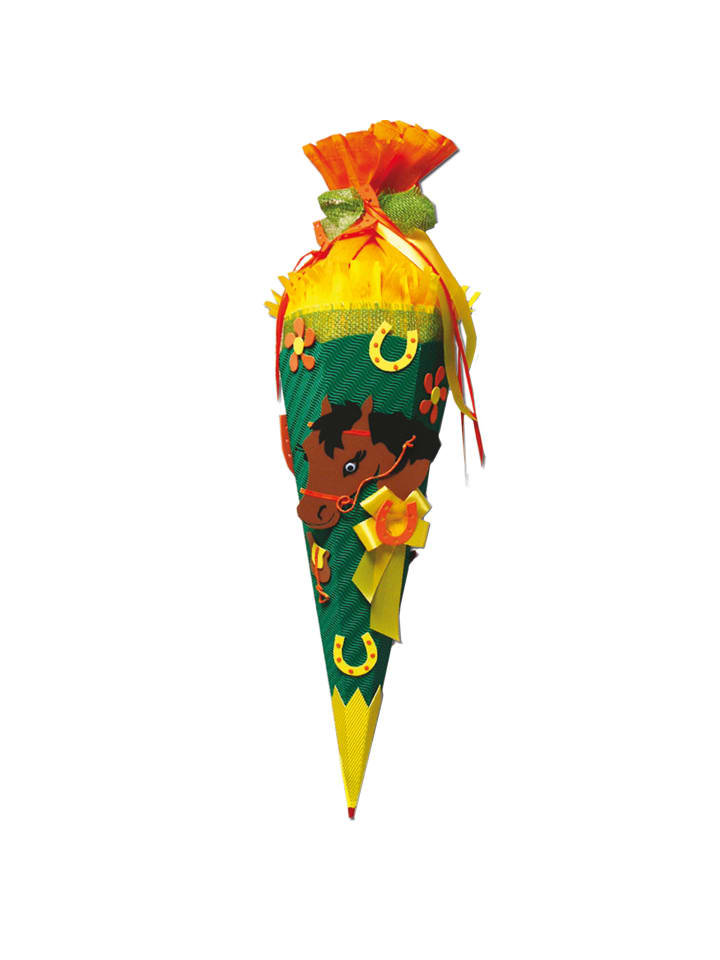 Bastelset Schultüte groß 68 cm Pferd