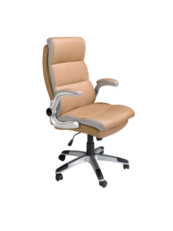Büro-Drehstuhl 4141 in Braun / Grau / Stahl – (B)66 x (H)72 x (T)112 cm