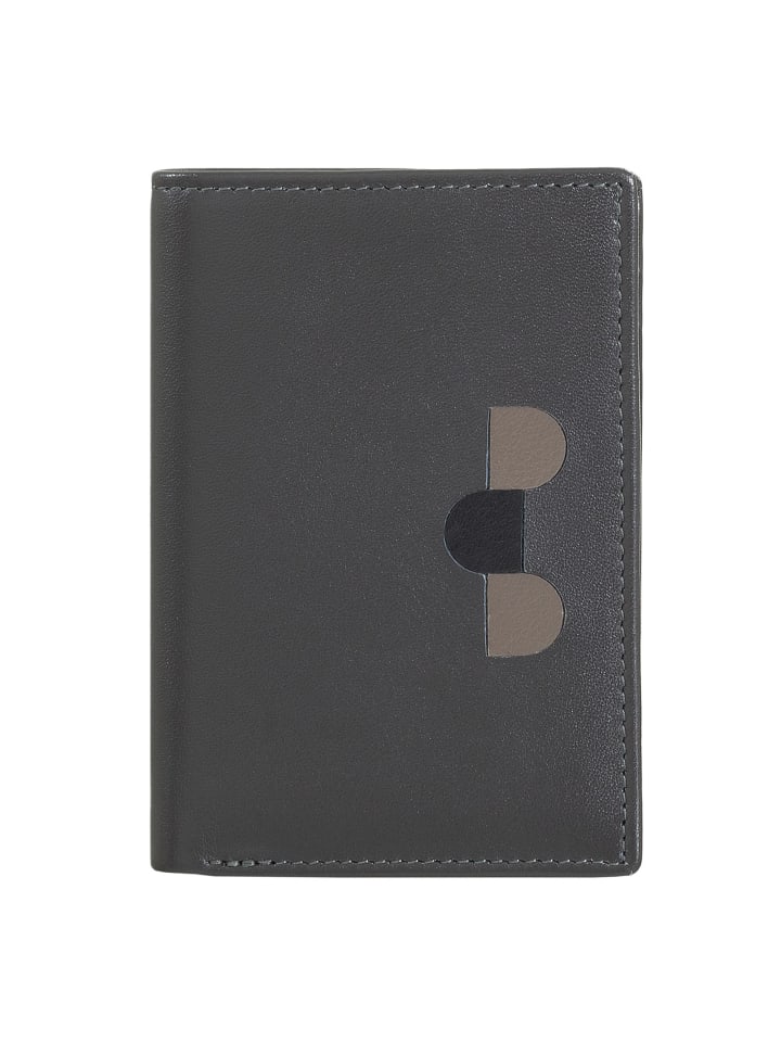 Capri Geldbörse RFID Schutz Leder 11.5 cm anthracite mosaic