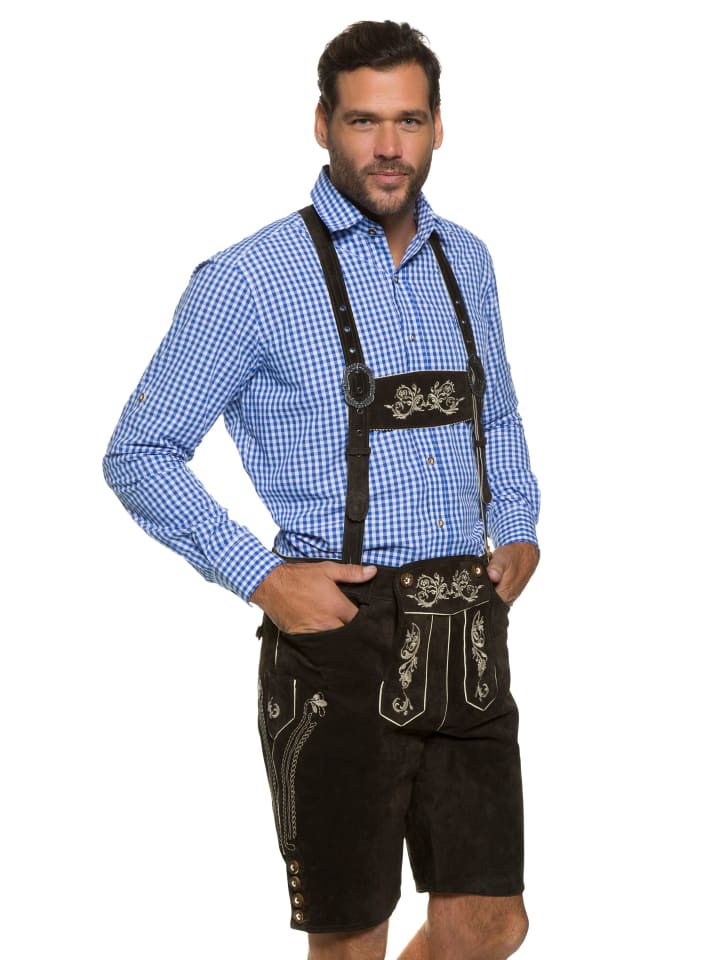 Lederhose in mahagonibraun