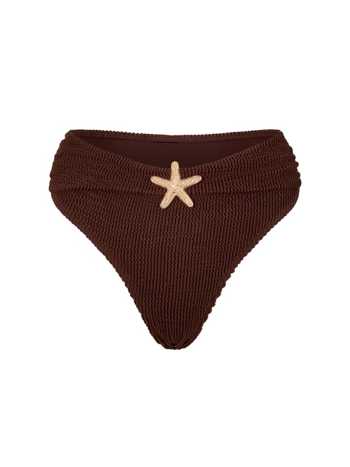 Bikinihose Starfish Scrunch High Waist Bikini Bottom in Coffee