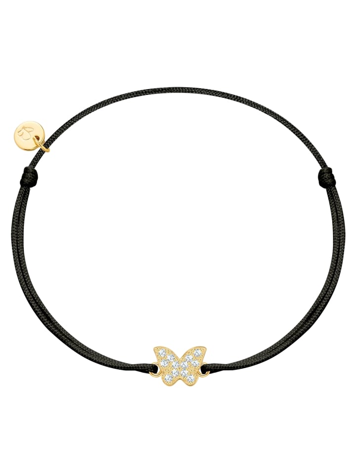 Armband Schmetterling aus Sterling Silber mit Zirkonia in gelbgold
