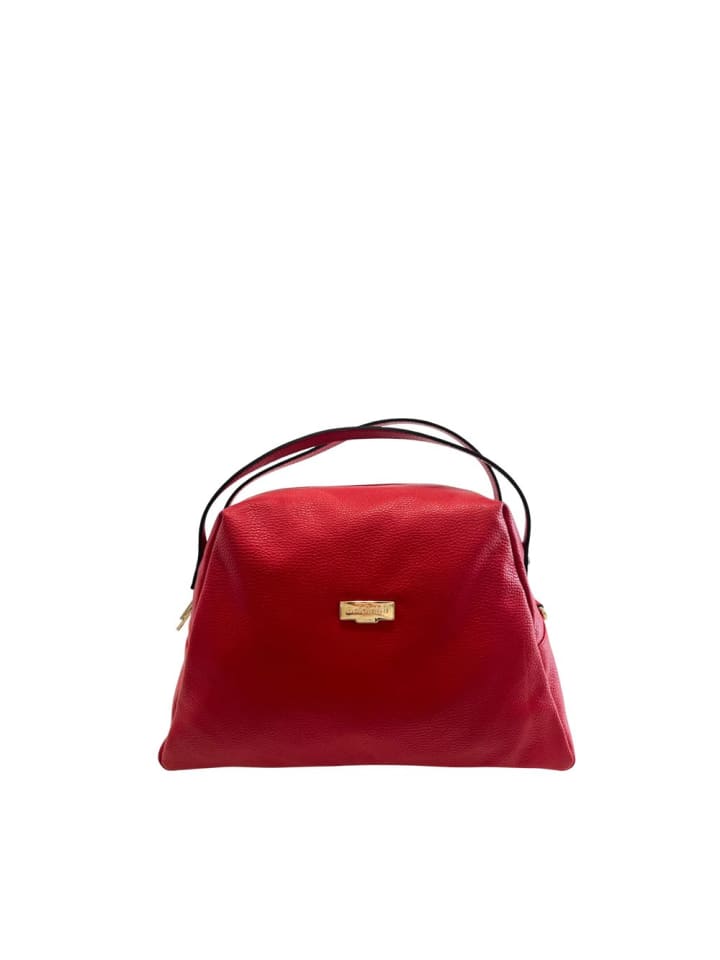 Mehrfarbig Rot Leder Damen Schulter Tasche