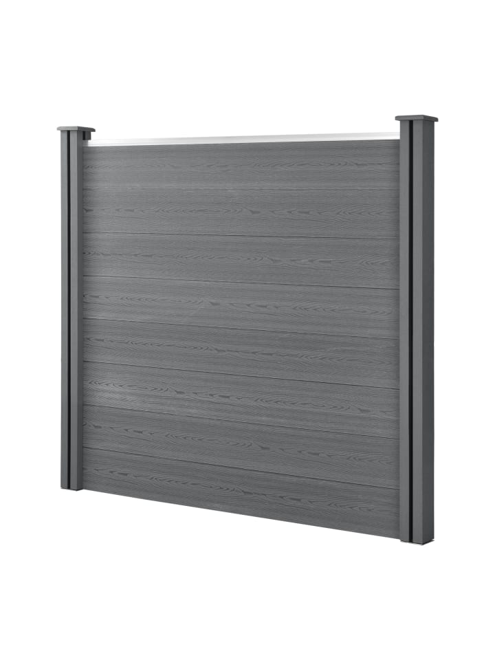 WPC Gartenzaun in Grau (B)162cm