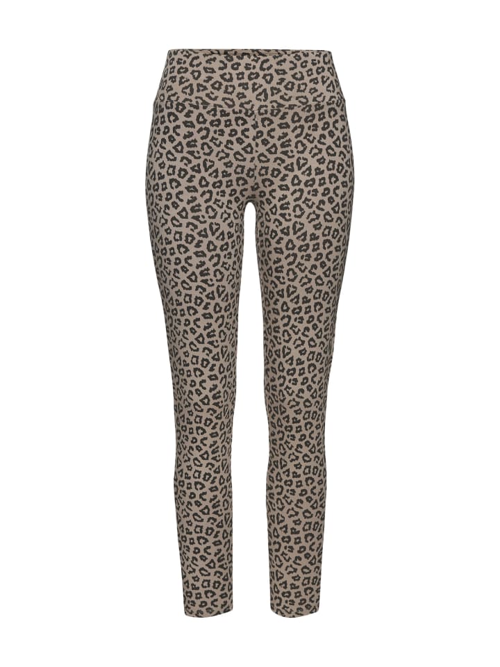 Leggings in taupe-leo