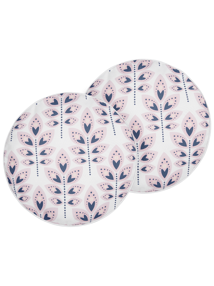 2er-Set Gartenkissen TORRETTA in Weiß/Rosa/Schwarz