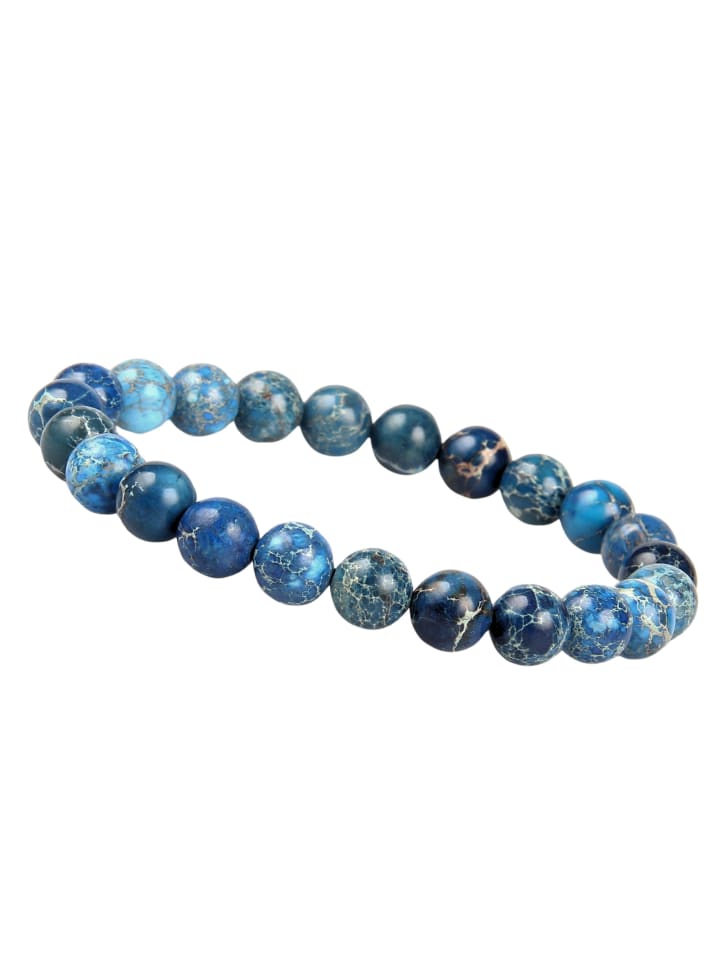Perlenarmband in Blau