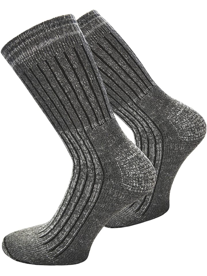 6 Paar Jeanssocken mit Frotteesohle in Grau