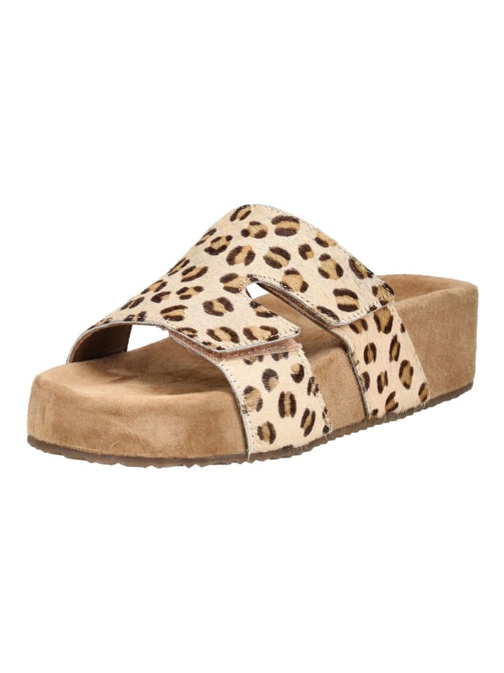Pantoletten MILLE VELCRO Leopard