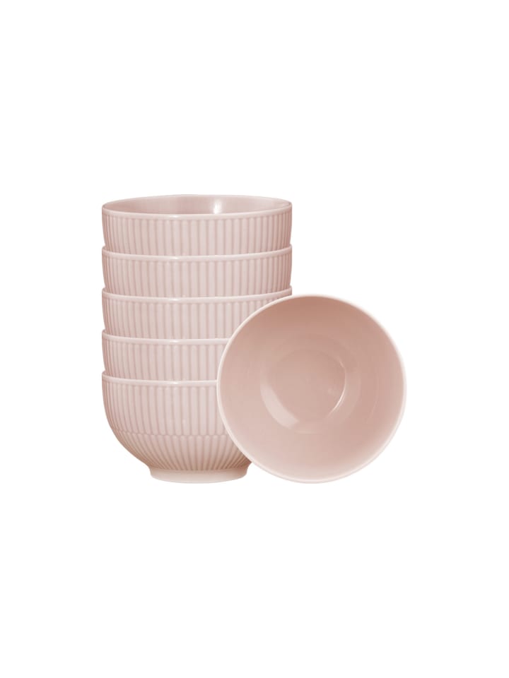 6er Set Cappuccinoschalen Amina in Rosé 400 ml