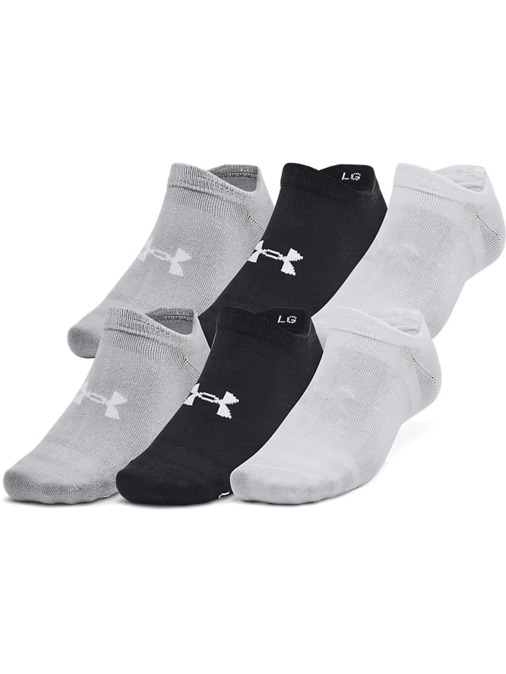 Socke "Ua Essential No Show 6Pk" in Schwarz