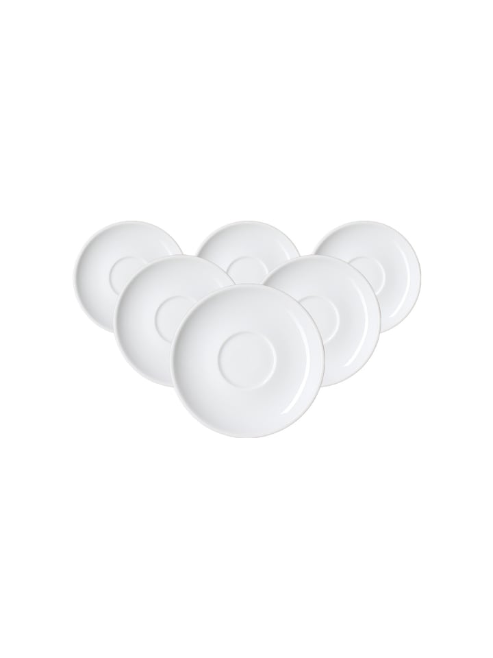 6er Set Espressountertassen Bianco in Weiß ø 11 cm