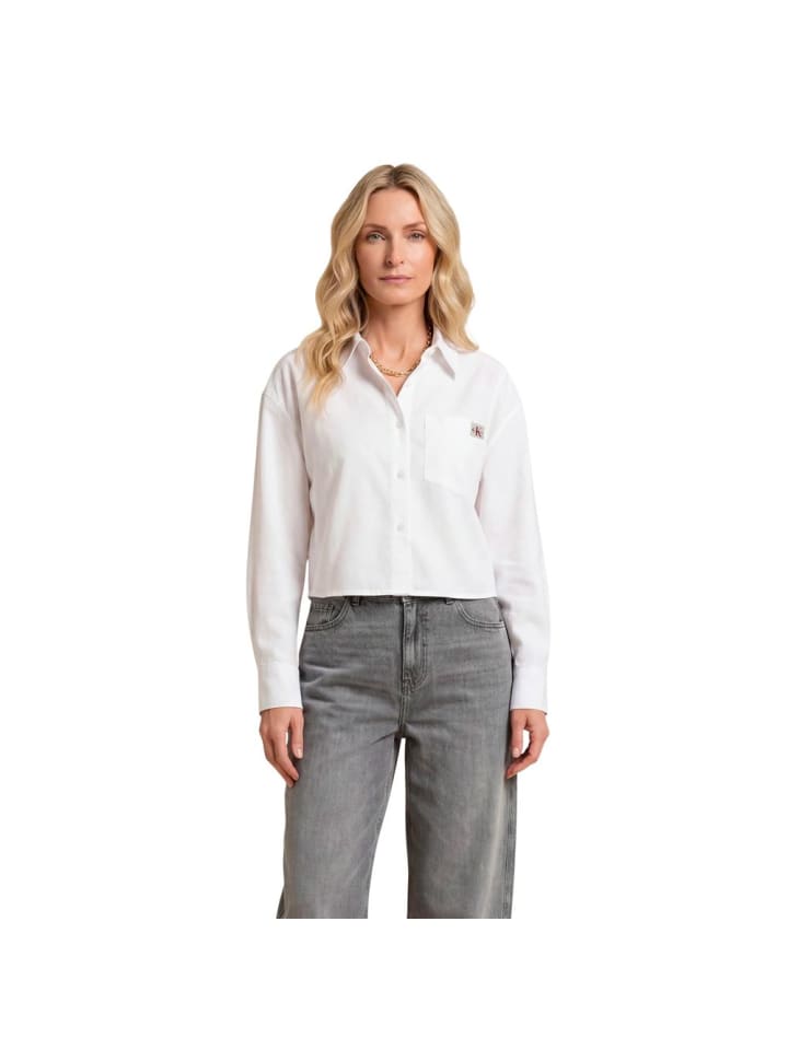 Weiß Baumwolle Bluse
