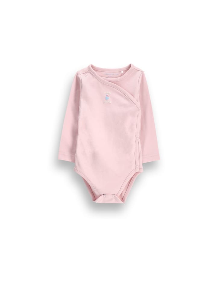 Umschlagbody mit langen Ärmeln in gedämpftes Rosa