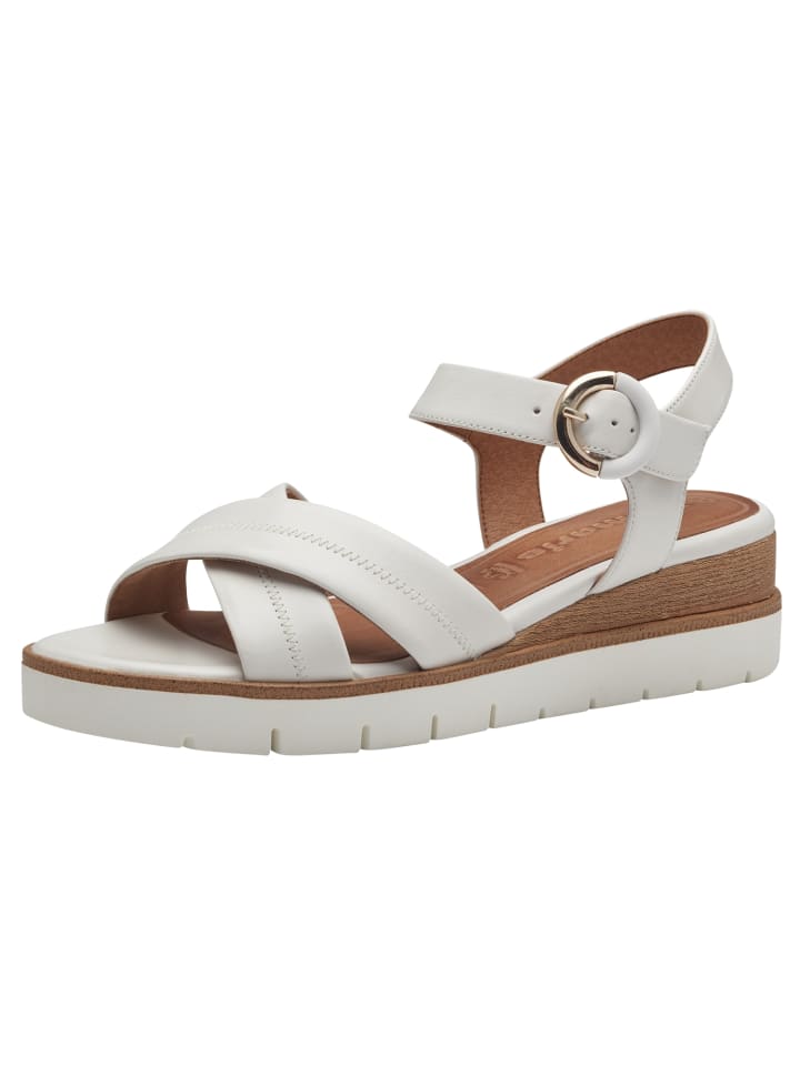 Sandalette in WHITE LEATHER