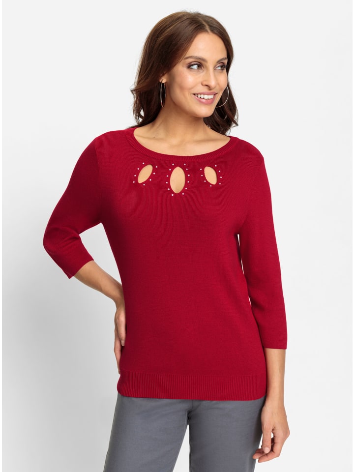 Feinstrickpullover in rot
