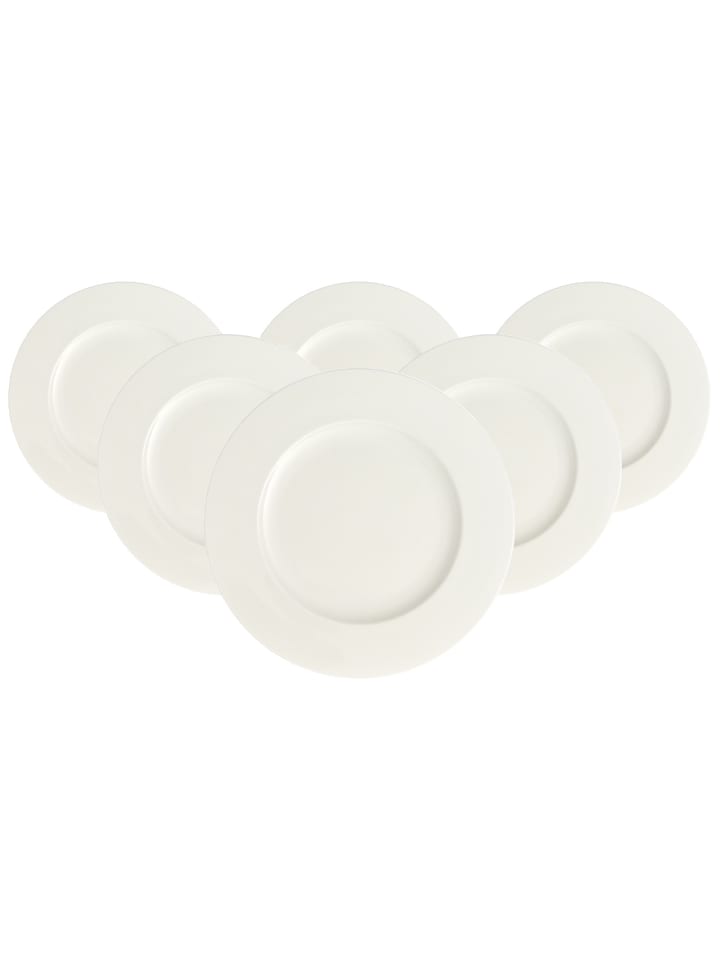 6er Set Frühstücksteller Royal in Weiß ø 24,5 cm
