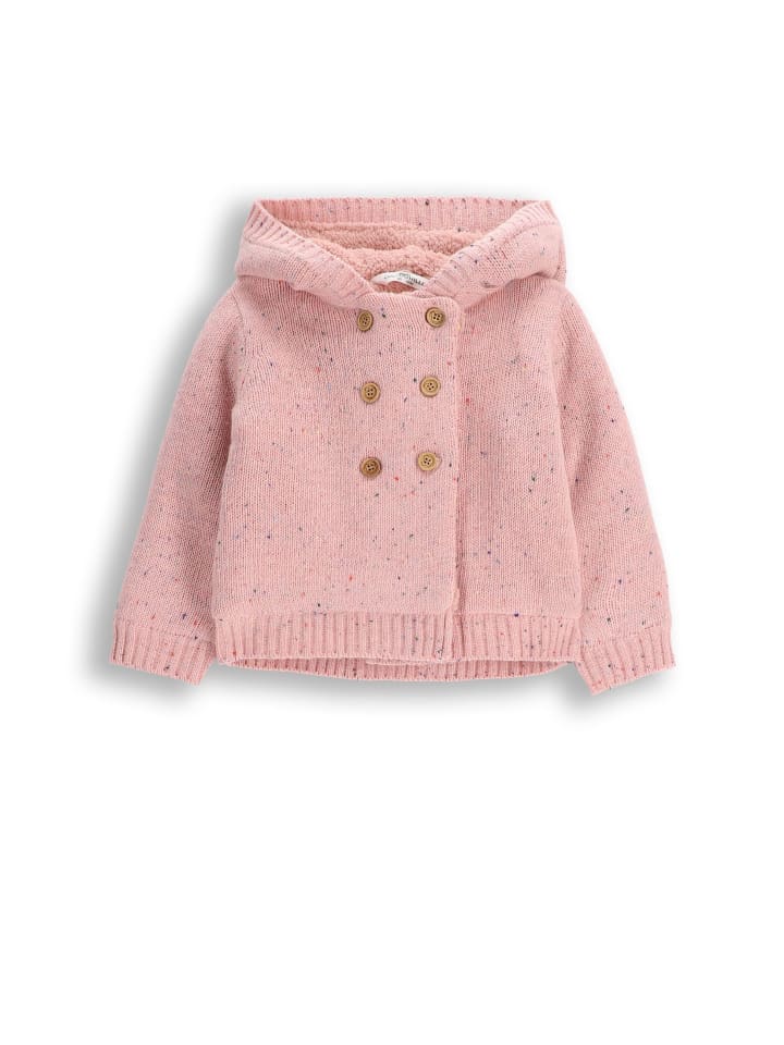 Kapuzencardigan in gedämpftes Rosa