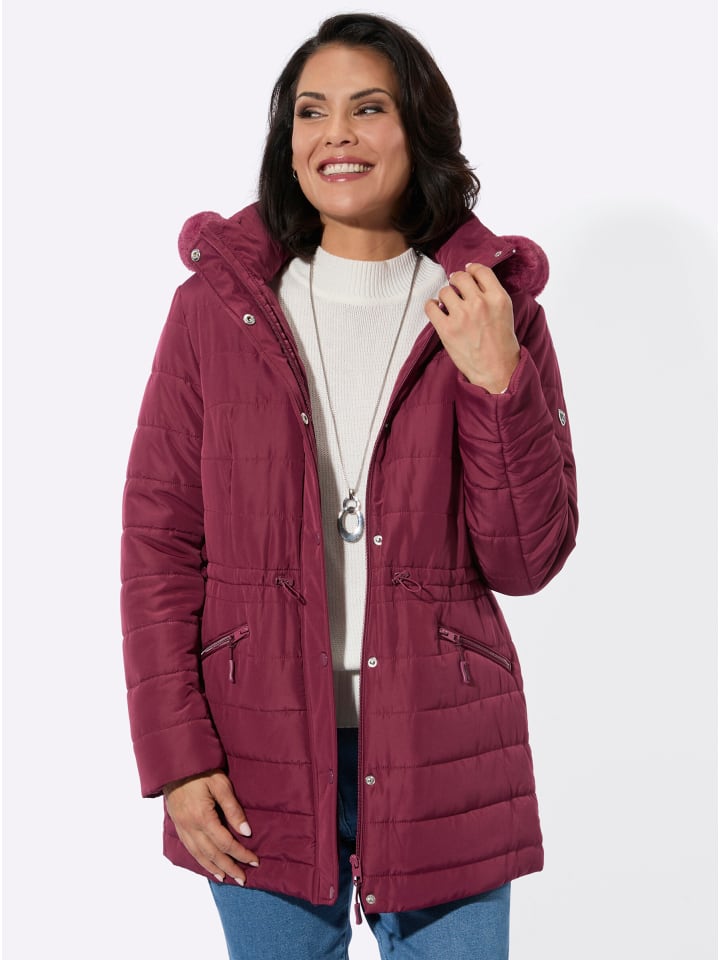 Steppjacke in bordeaux