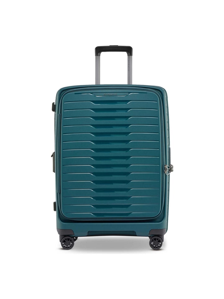 Novium 4 Rollen Trolley M 65.5 cm mit Dehnfalte petrol