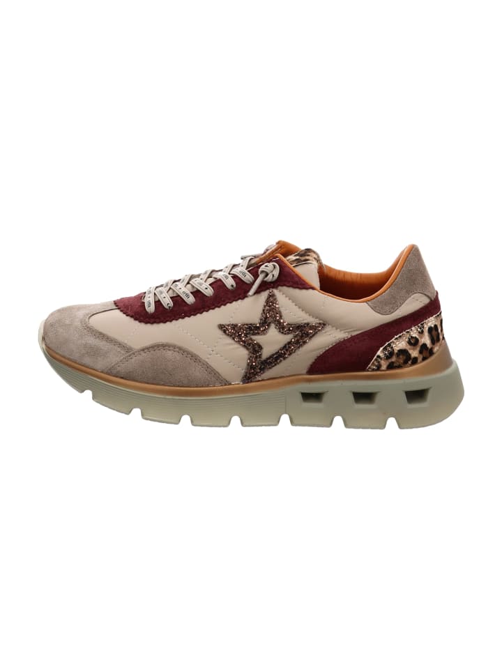 Sportliche Schnürschuhe in Beige
