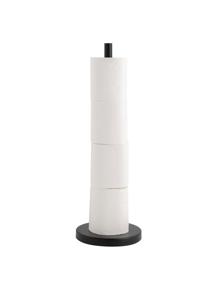 Toilettenpapierhalter, RILANO in Schwarz, 43 cm