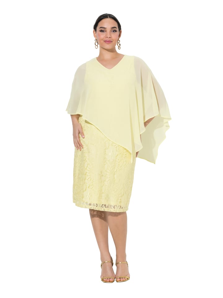 Abendkleid in blassgelb