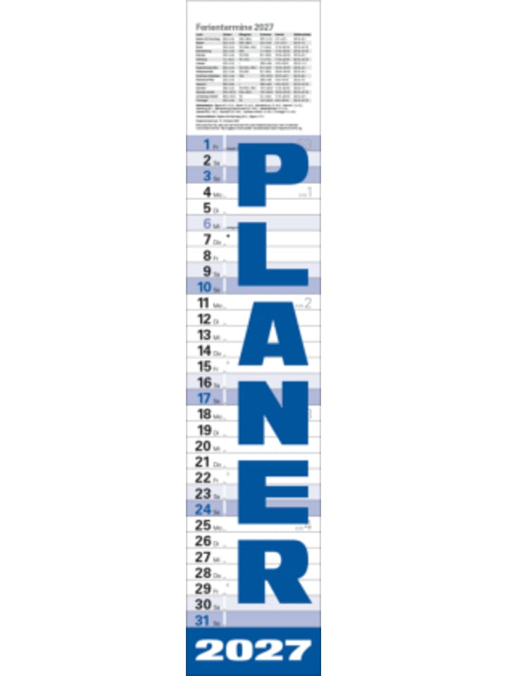 Kalender - Planer Blau 2027