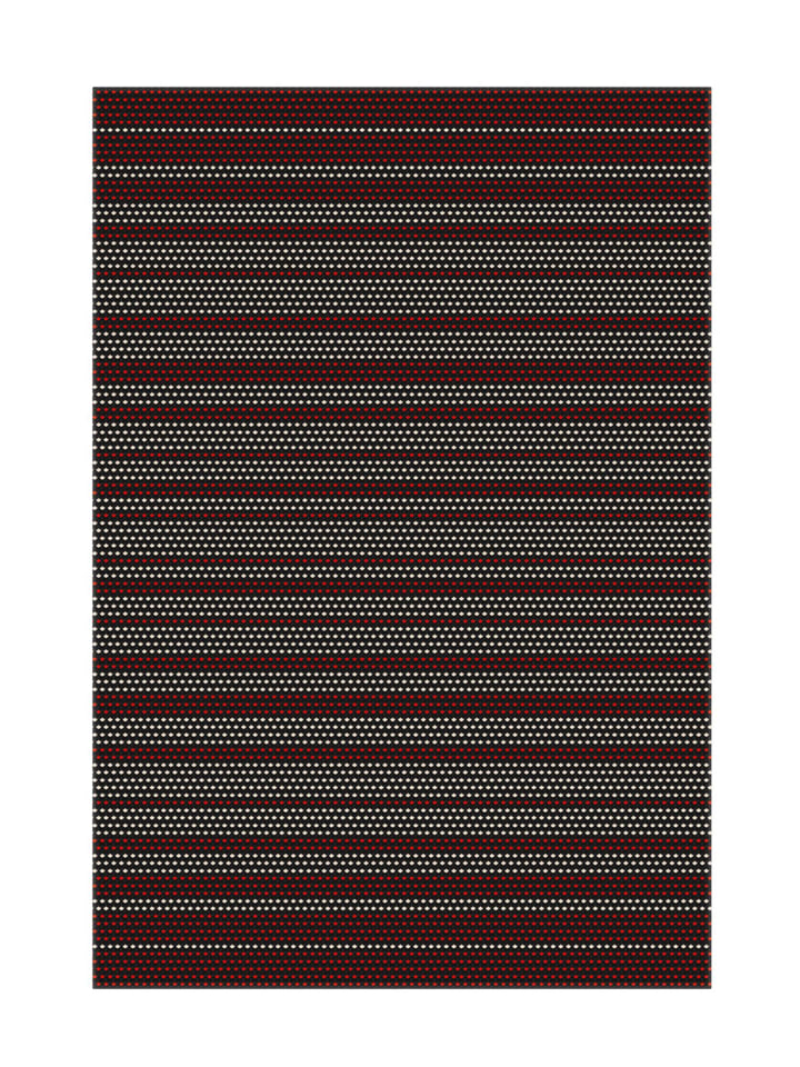 Kurzflor Teppich Ambience 800 in schwarz - rot - weiß - rechteckig