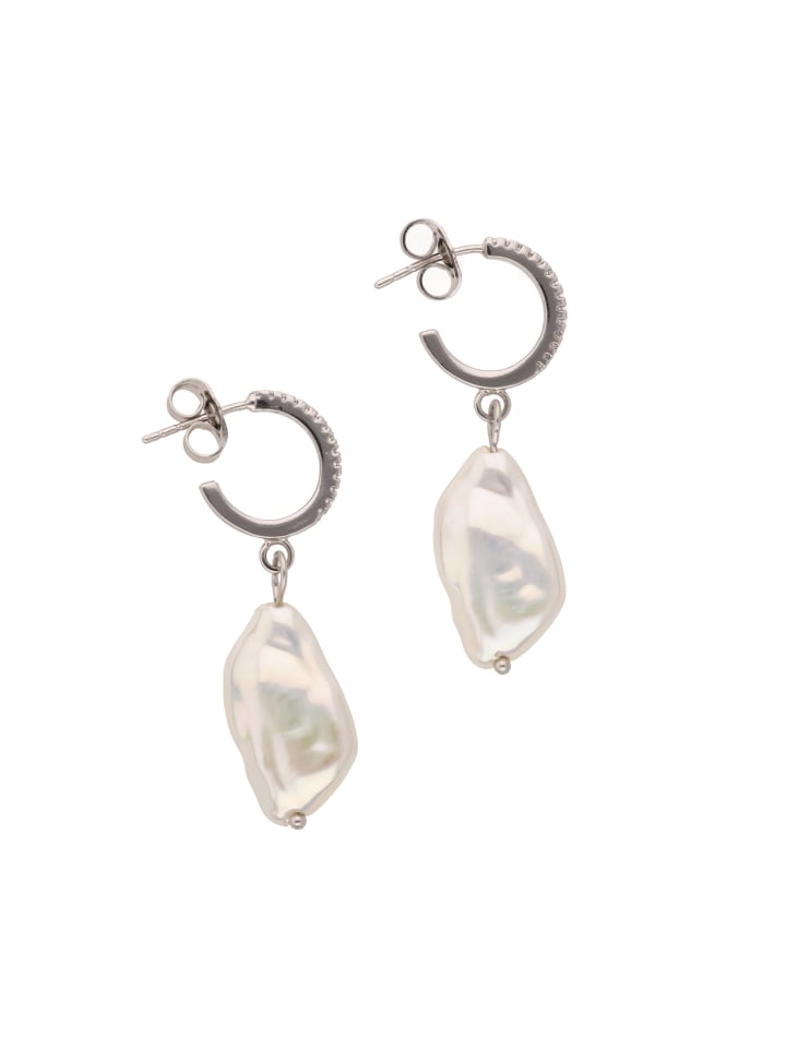Women Earrings in Silver White
