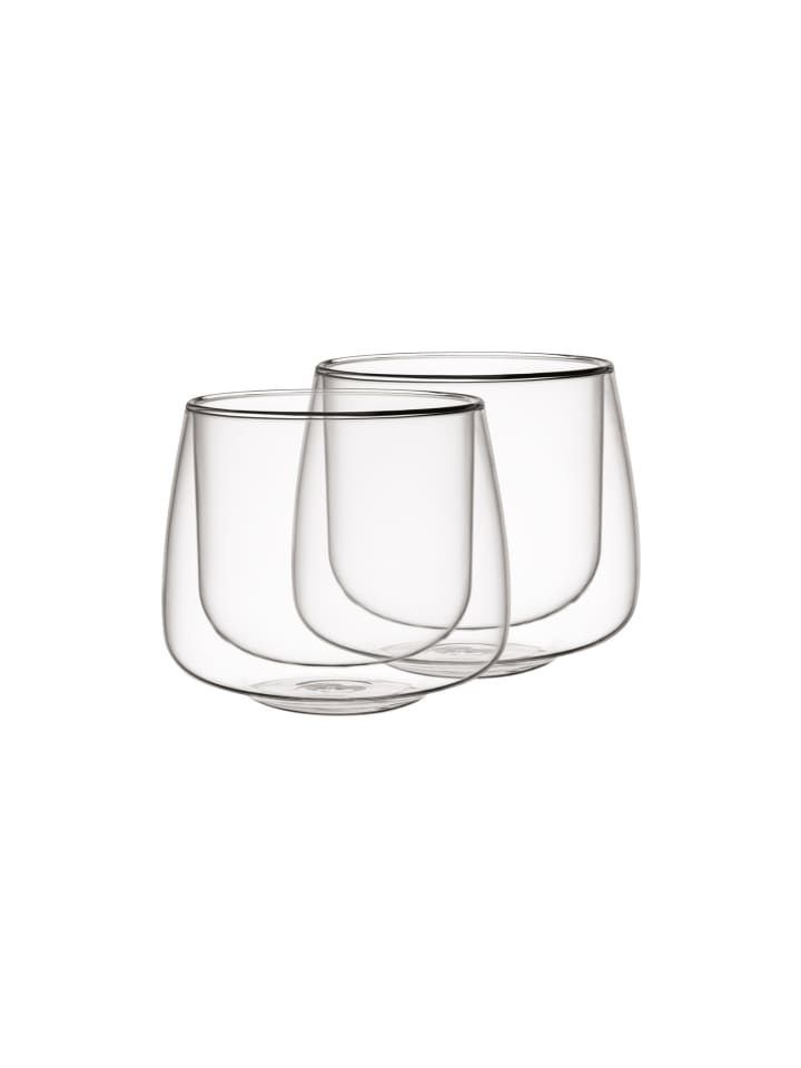 2er Set Cappuccino-Becher Artesano Hot & Cold in Transparent 250 ml