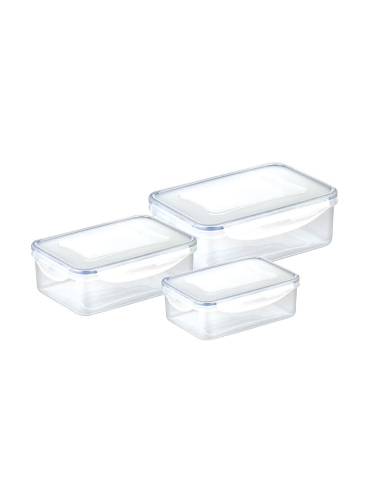 Dose FRESHBOX 3 Stück ,1.0,1.5,2.5l,rechteckig in transparent