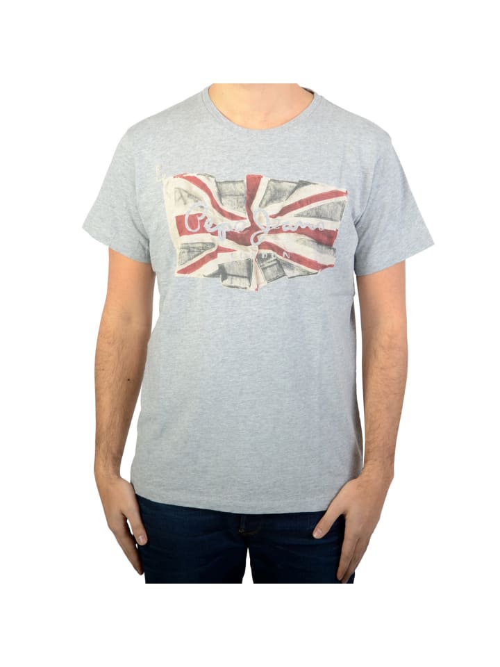 T-Shirt „Flag“ Grau