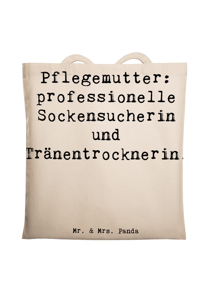Tragetasche Pflegemutter Heldin mit Spruch in Creme